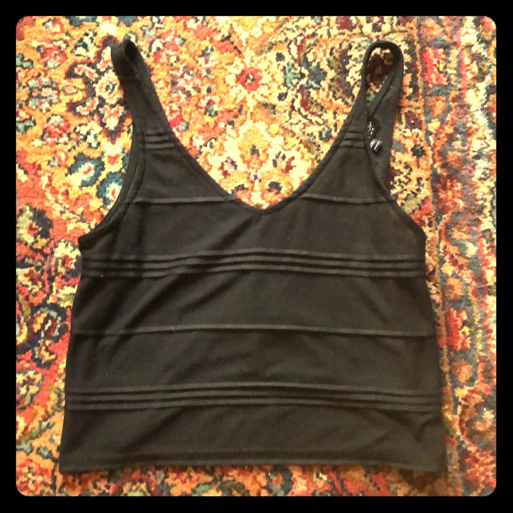 TOPSHOP black crop tank top